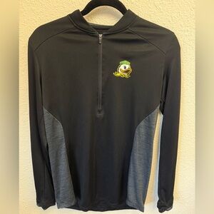 Women's Medium Oregon Ducks 1/4 Zip Black Lightweight Pullover